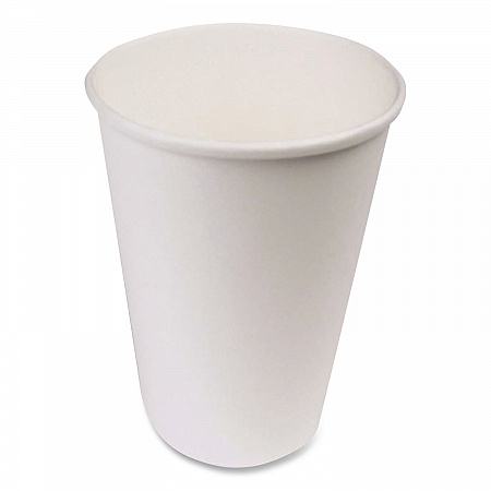Single-Sided Poly Paper Hot Cups, 16 oz, White, 50/Sleeve, 20 Sleeves/Carton (316W)