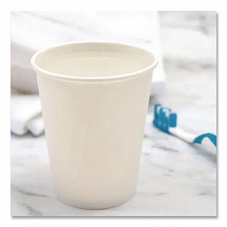 Paper Hot Cups, 10 oz, White, 50/Pack (370WPK)