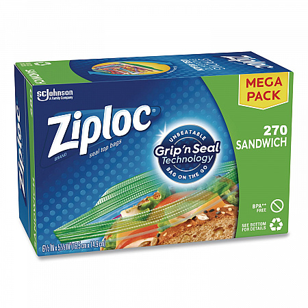 Sandwich Seal Top Bags, 6.5