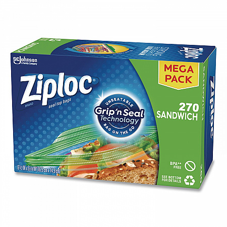 Sandwich Seal Top Bags, 6.5