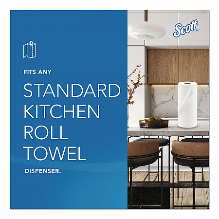 Kitchen Roll Towels, 1-Ply, 11 x 8.75, White, 128/Roll, 20 Rolls/Carton (41482)