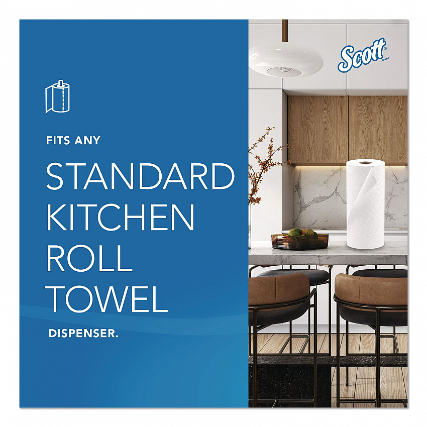 Kitchen Roll Towels, 1-Ply, 11 x 8.75, White, 128/Roll, 20 Rolls/Carton (41482)