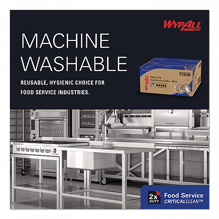 Foodservice Cloths, 12.5 x 23.5, Blue, 200/Carton (51636)