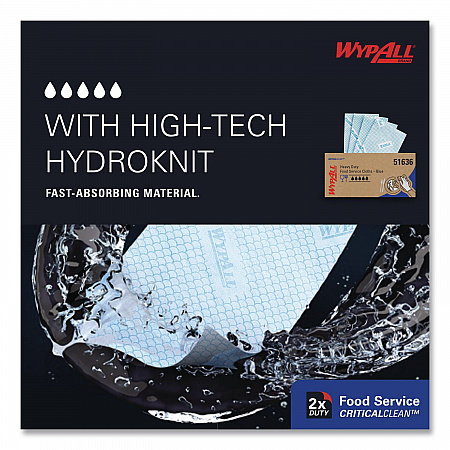 Foodservice Cloths, 12.5 x 23.5, Blue, 200/Carton (51636)