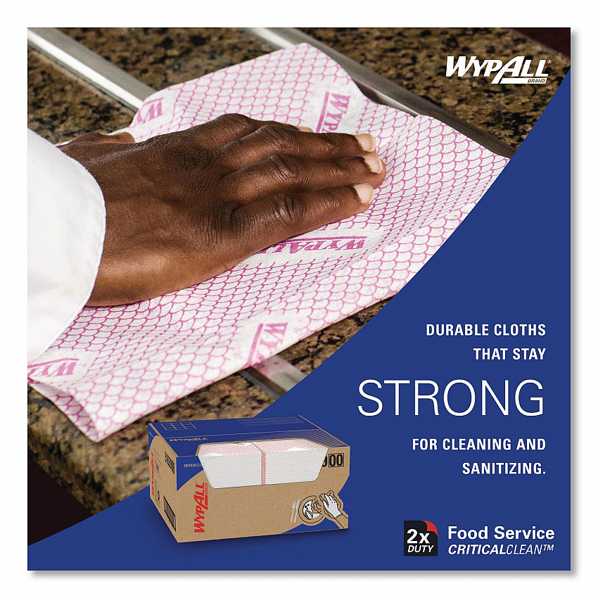 Foodservice Cloths, 12.5 x 23.5, Red, 200/Carton (51639)