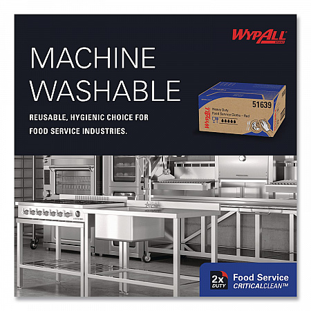 Foodservice Cloths, 12.5 x 23.5, Red, 200/Carton (51639)