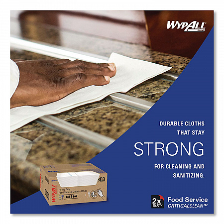 X50 Foodservice Towels, 1/4 Fold, 23.5 x 12.5, White, 200/Carton (06053)