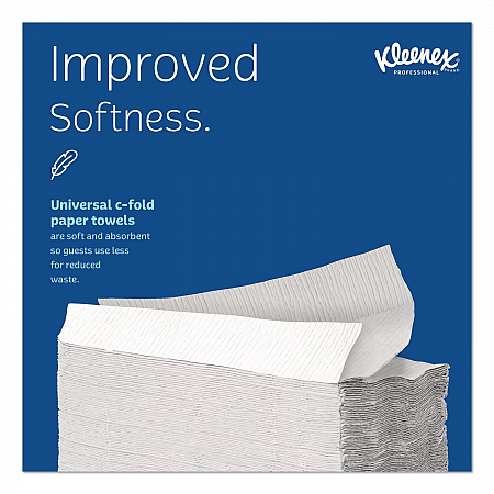 C-Fold Paper Towels, 1 Ply, 10.13 x 13.15, White, 150/Pack, 16 Packs/Carton (01500)