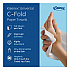 C-Fold Paper Towels, 1 Ply, 10.13 x 13.15, White, 150/Pack, 16 Packs/Carton (01500)