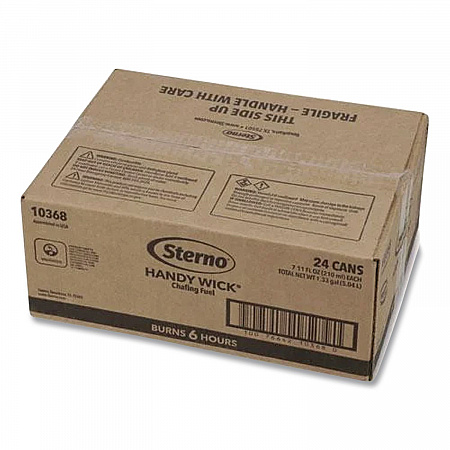 Chafing Fuel Can With Stem Wick, Methanol, 6 Hour Burn, 1.89 g, 24/Carton (10102)