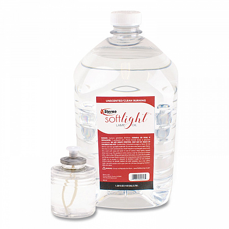 Soft Light Liquid Wax Lamp Oil, Clear, 1 gal Bottle, 4/Carton (30644)