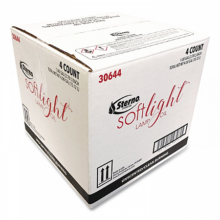 Soft Light Liquid Wax Lamp Oil, Clear, 1 gal Bottle, 4/Carton (30644)