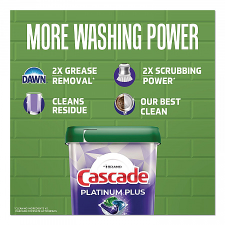 Platinum Plus ActionPacs Dishwasher Detergent Pods, Fresh Scent, 28.4 oz Tub, 47/Pack (06156PK)
