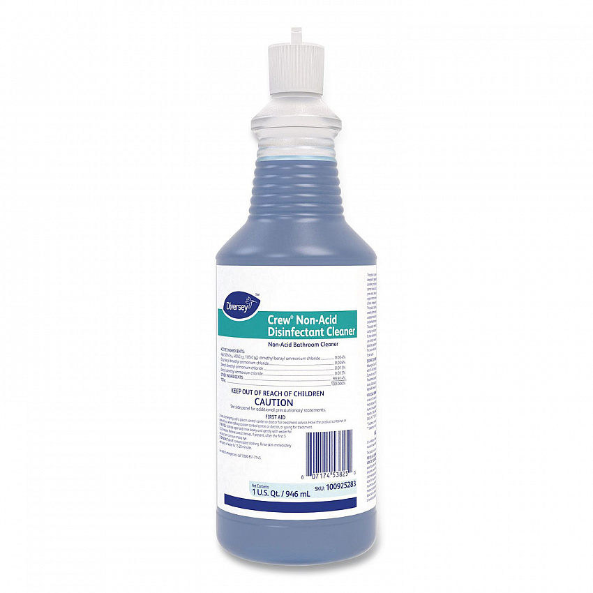 Crew Neutral Non-Acid Bowl and Bathroom Disinfectant, Fresh Scent, 32 oz Squeeze Bottle, 12/Carton (100925283)