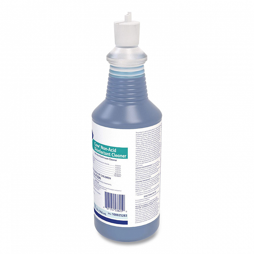 Crew Neutral Non-Acid Bowl and Bathroom Disinfectant, Fresh Scent, 32 oz Squeeze Bottle, 12/Carton (100925283)