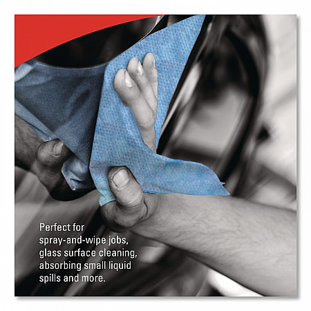 L10 Windshield Towels, Banded, 2-Ply, 9.38 x 10.25, Light Blue, 140/Pack, 16 Packs/Carton (05120)