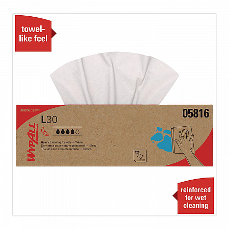 L30 Towels, POP-UP Box, 9.8 x 16.4, White, 120/Box, 6 Boxes/Carton (05816)