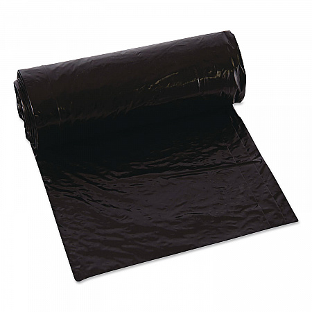 Linear Low-Density Can Liners, 33 gal, 0.63 mil, 33 x 39, Black, 25 Bags/Roll, 10 Rolls/Carton (B40790170)