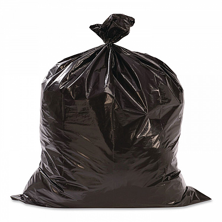 Linear Low-Density Can Liners, 33 gal, 0.63 mil, 33 x 39, Black, 25 Bags/Roll, 10 Rolls/Carton (B40790170)