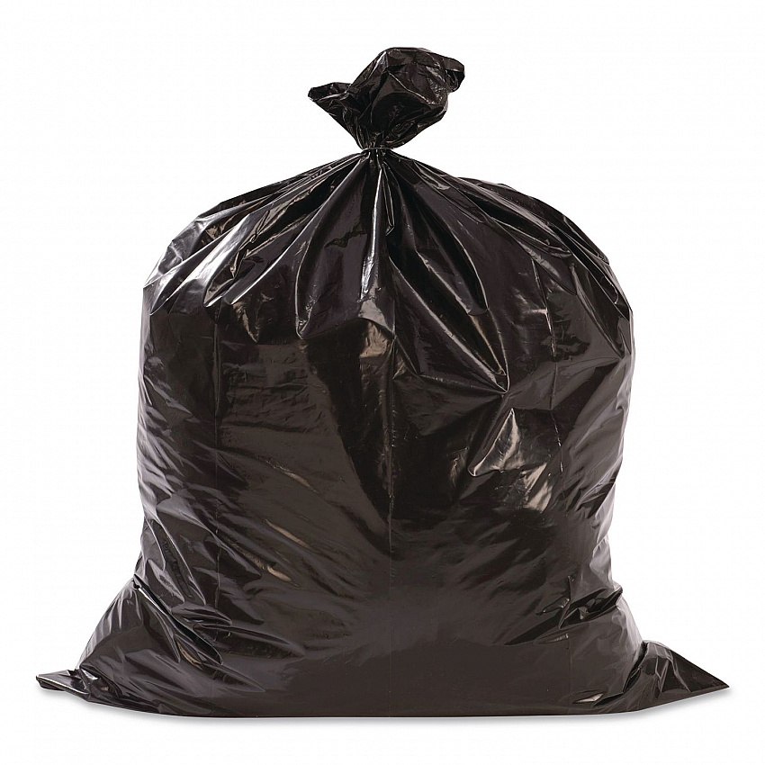 Linear Low-Density Can Liners, 33 gal, 0.63 mil, 33 x 39, Black, 25 Bags/Roll, 10 Rolls/Carton (B40790170)