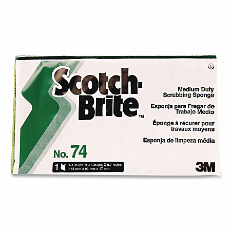 Medium-Duty Scrubbing Sponge 74, 3.6 x 6.1, 0.7