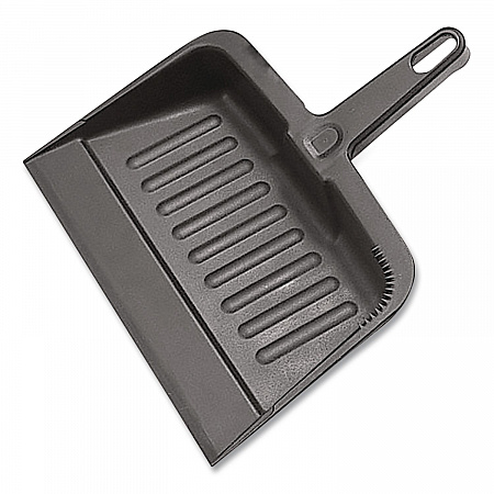 Heavy-Duty Plastic Dust Pan, 12 x 12, Black (700EA)