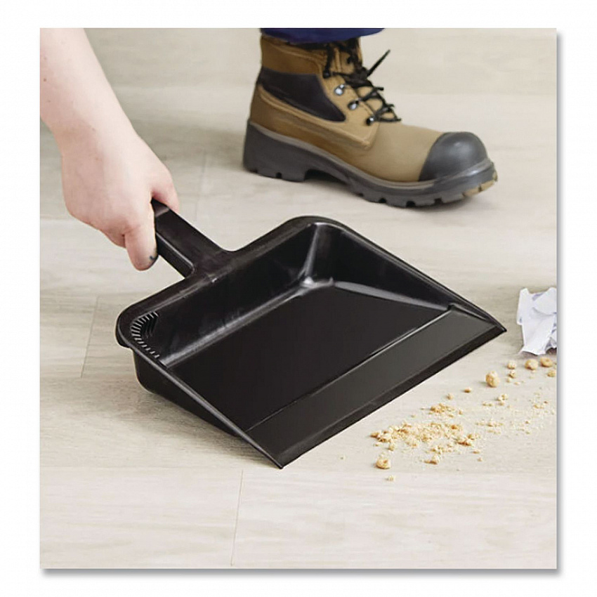 Value-Plus Dustpan, 12" x 11", Polypropylene, Black (710)