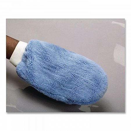 Microfiber Mitt without Thumb, Blue, 5