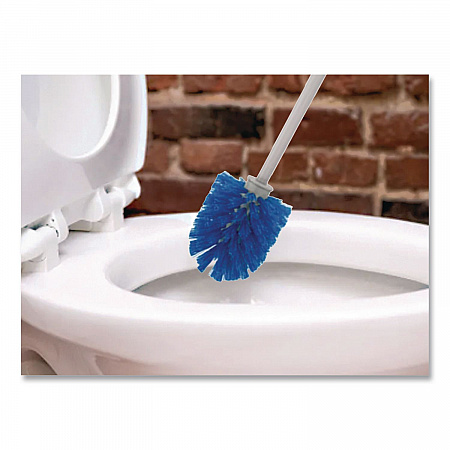 Toilet Bowl Brush and Caddy, Blue/Gray (T000200)