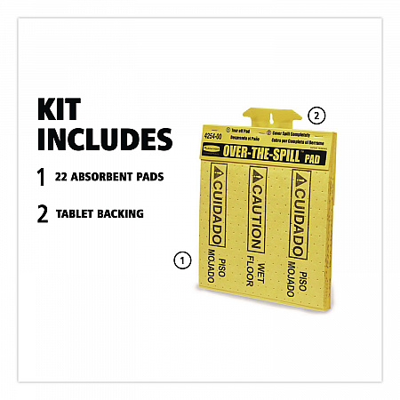 Over-The-Spill Pad Tablet, 12 oz, 16.5 x 14, 22/Pack (4254)