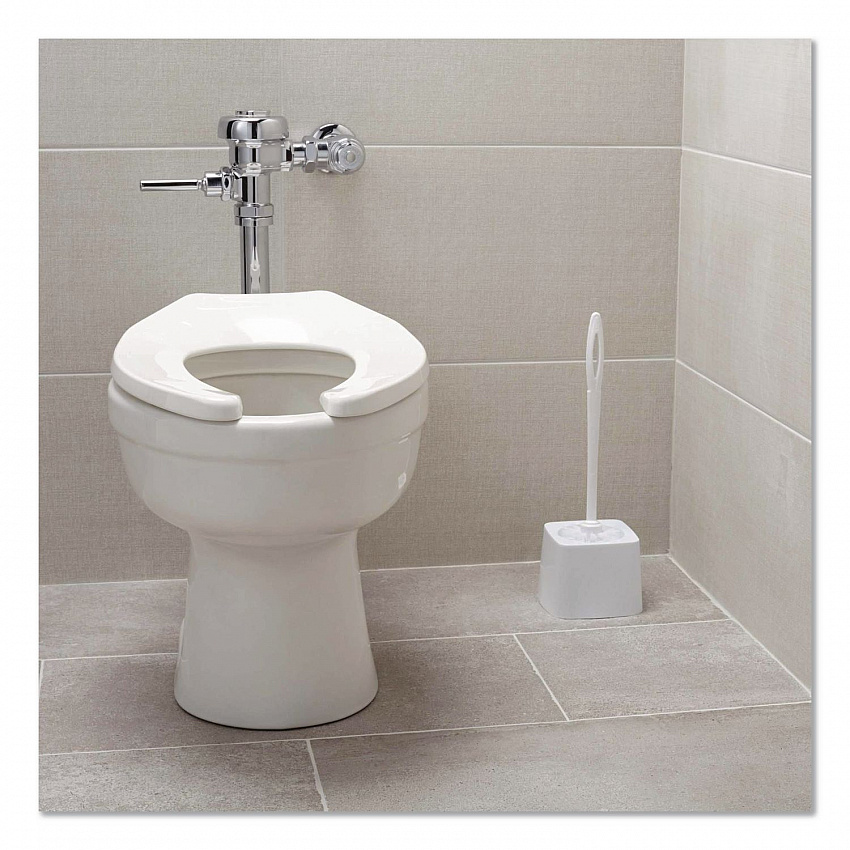 Commercial-Grade Toilet Bowl Brush, 10" Handle, White (631000WE)
