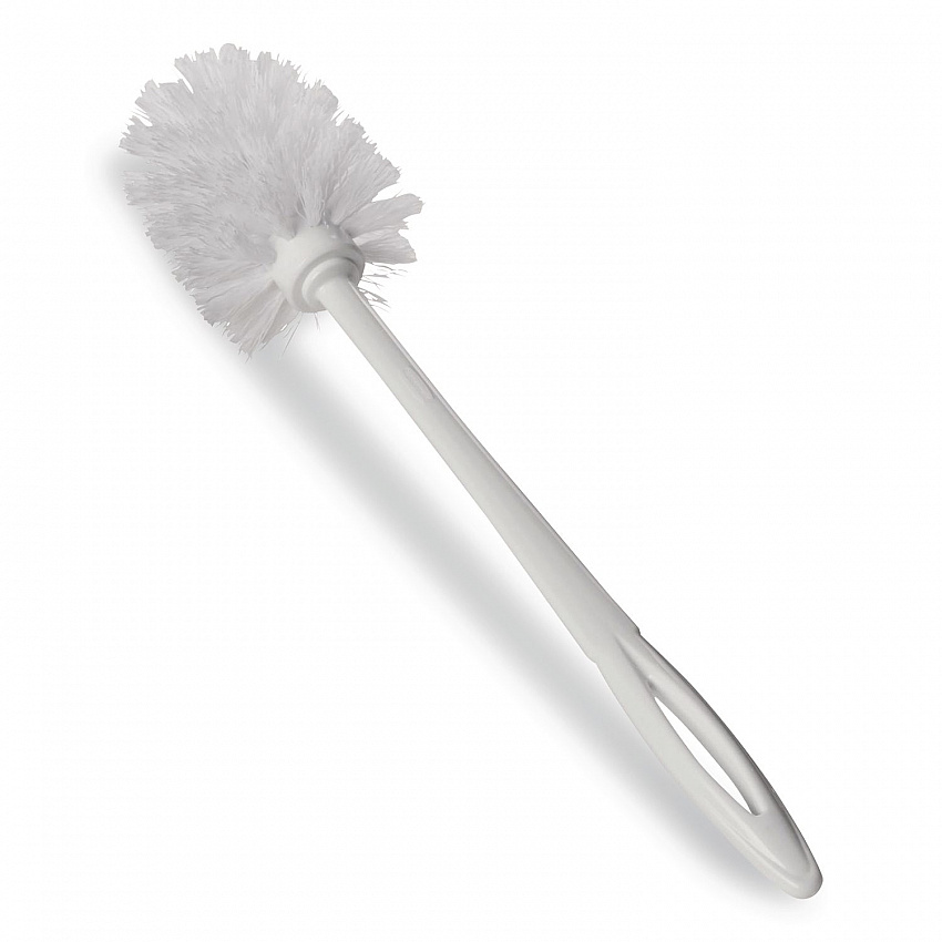 Commercial-Grade Toilet Bowl Brush, 10" Handle, White, 24/Carton (631000WECT)