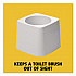 Commercial-Grade Toilet Bowl Brush Holder, White (631100WE)
