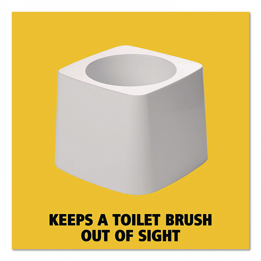Commercial-Grade Toilet Bowl Brush Holder, White (631100WE)