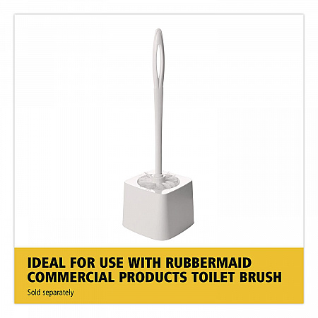 Commercial-Grade Toilet Bowl Brush Holder, White (631100WE)