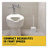 Commercial-Grade Toilet Bowl Brush Holder, White (631100WE)