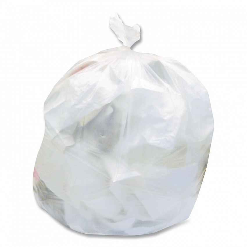 High-Density Waste Can Liners, 30 gal, 8 mic, 30" x 37", Natural, 25 Bags/Roll, 20 Rolls/Carton (Z6037LNR01)