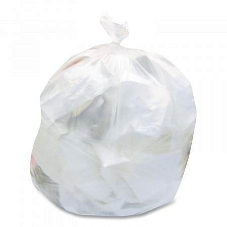 High-Density Waste Can Liners, 33 gal, 16 mic, 33" x 40", Natural, 25 Bags/Roll, 10 Rolls/Carton (Z6640VNR01)