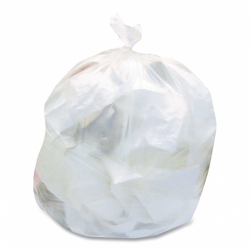 High-Density Waste Can Liners, 33 gal, 16 mic, 33" x 40", Natural, 25 Bags/Roll, 10 Rolls/Carton (Z6640VNR01)