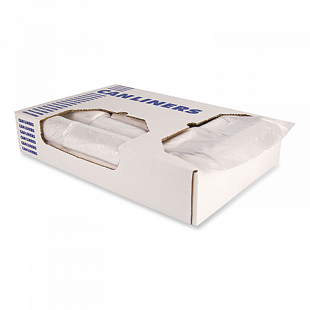 High-Density Waste Can Liners, 33 gal, 16 mic, 33" x 40", Natural, 25 Bags/Roll, 10 Rolls/Carton (Z6640VNR01)