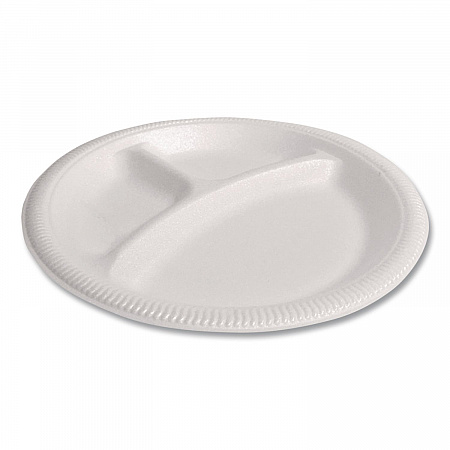 Foam Dinnerware, 3-Compartment Plate, 9