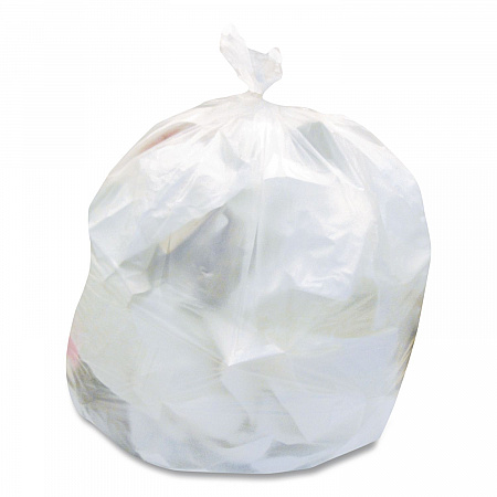 High-Density Waste Can Liners, 10 gal, 8 mic, 24 x 24, Natural, 1,000/Carton (24248N)