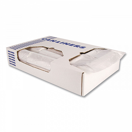 High-Density Waste Can Liners, 10 gal, 8 mic, 24 x 24, Natural, 1,000/Carton (24248N)