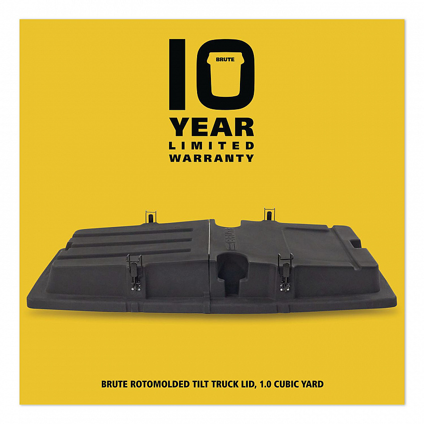 BRUTE Rotomolded Tilt Truck Lid, 35.01 x 70.7 x 9.5, Black (2221457)