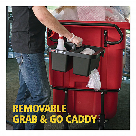 BRUTE Ergonomic Rotomolded Tilt Truck Handle and Caddy, 25.45 x 12.82 x 15, Black (2221459)