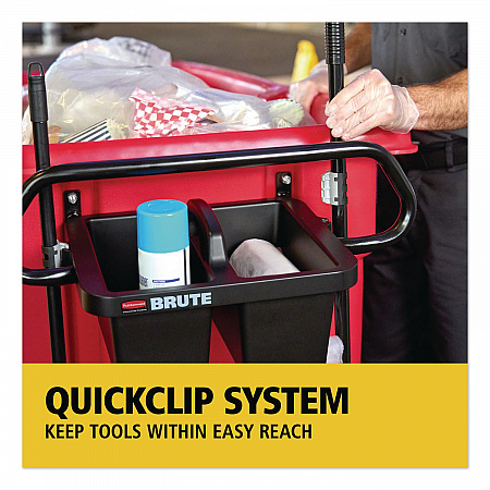 BRUTE Ergonomic Rotomolded Tilt Truck Handle and Caddy, 25.45 x 12.82 x 15, Black (2221459)