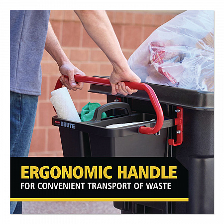 BRUTE Ergonomic Rotomolded Tilt Truck Handle and Caddy, 25.45 x 25.45 x 15, Red/Black (2229066)