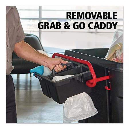 BRUTE Ergonomic Rotomolded Tilt Truck Handle and Caddy, 25.45 x 25.45 x 15, Red/Black (2229066)