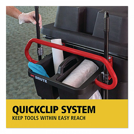 BRUTE Ergonomic Rotomolded Tilt Truck Handle and Caddy, 25.45 x 25.45 x 15, Red/Black (2229066)
