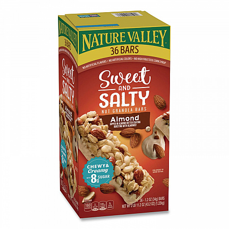 Granola Bars, Sweet and Salty Almond, 1.2 oz Pouch, 36/Box (GEM10413)